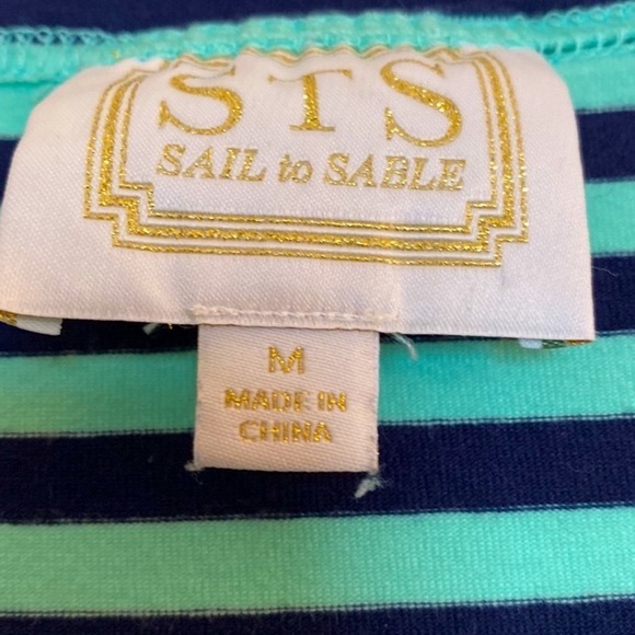 🆕 Sail to Sable Stripped Dress. Stretchy Fabric with Leg Slit Detail. NWOT - Picture 4 of 10